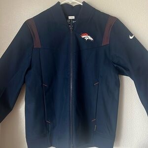 Denver Broncos Navy Blue Zip Up Sz Medium